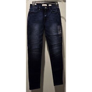 Kancan Jeans Womens Size 26/28 Dark Wash Mid Rise Skinny Signature‎ Denim Pants